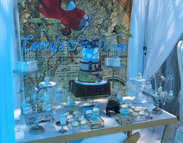 Stunning Vintage Airplane Baby Shower Set Up 1.jpg