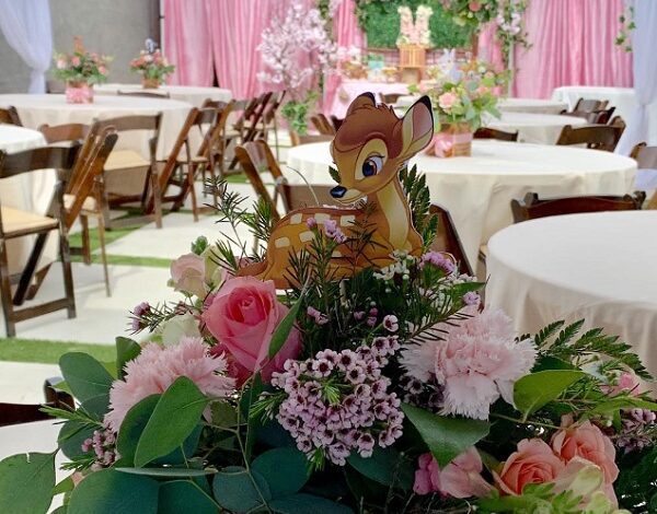 Fresh Flowers For Bambi Baby Shower Table Centerpiece.jpg